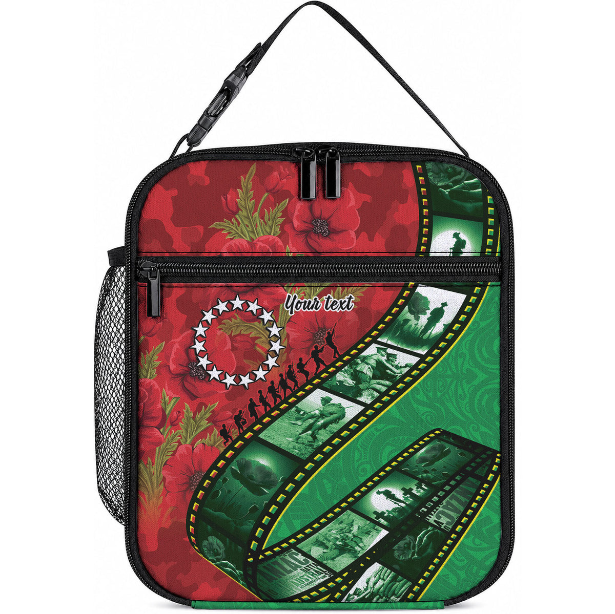 Personalised Cook Islands ANZAC 1915-2026 Filmstrip Lunch Bag Lest We Forget 25 April