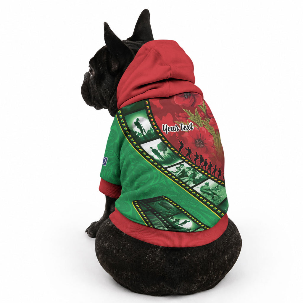 Personalised Cook Islands ANZAC 1915-2026 Filmstrip Pet Hoodie Lest We Forget 25 April
