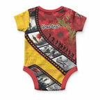 Personalised Niue ANZAC 1915-2026 Filmstrip Baby Onesie Lest We Forget 25 April