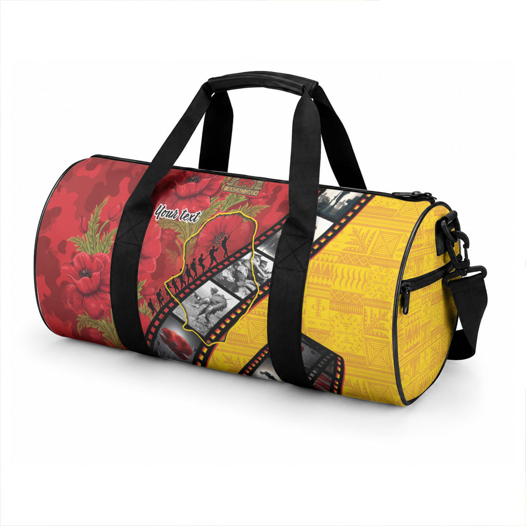 Personalised Niue ANZAC 1915-2026 Filmstrip Duffle Bag Lest We Forget 25 April
