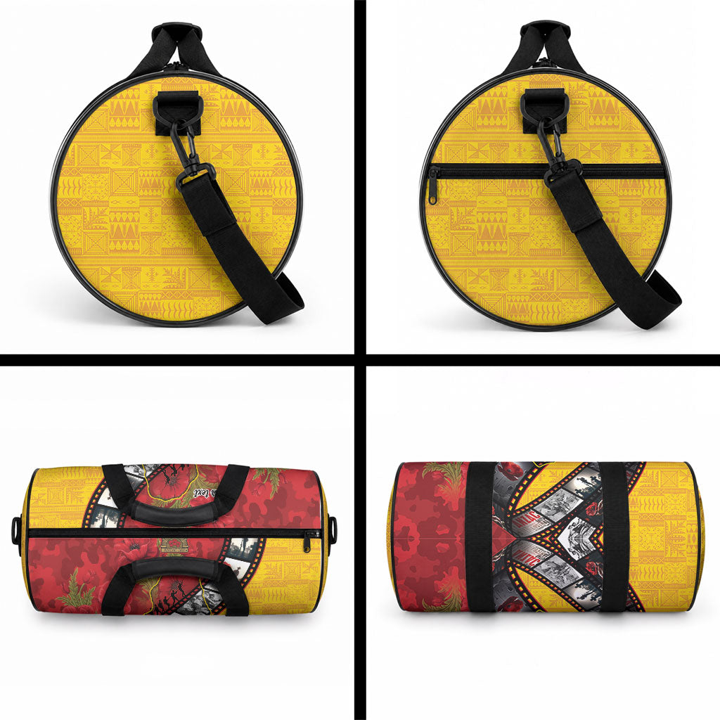 Personalised Niue ANZAC 1915-2026 Filmstrip Duffle Bag Lest We Forget 25 April