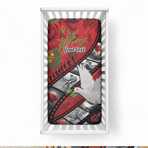 Personalised Tonga ANZAC 1915-2026 Filmstrip Baby Bed Cover Lest We Forget 25 April