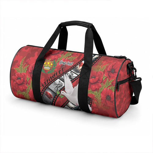 Personalised Tonga ANZAC 1915-2026 Filmstrip Duffle Bag Lest We Forget 25 April