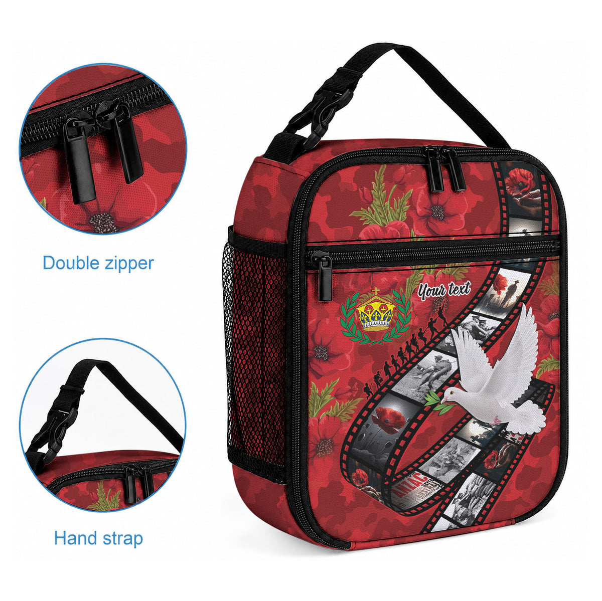 Personalised Tonga ANZAC 1915-2026 Filmstrip Lunch Bag Lest We Forget 25 April