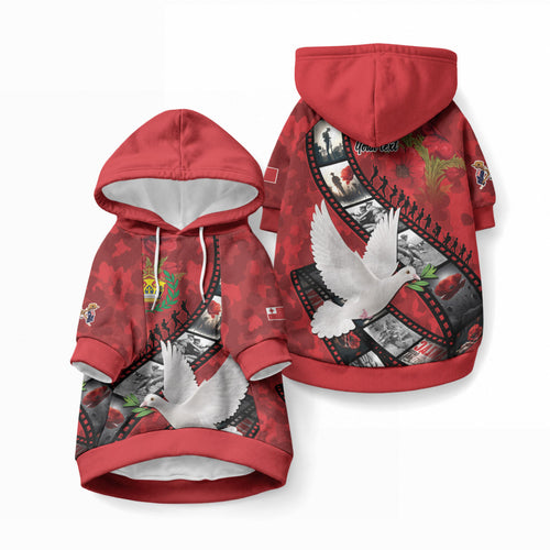 Personalised Tonga ANZAC 1915-2026 Filmstrip Pet Hoodie Lest We Forget 25 April