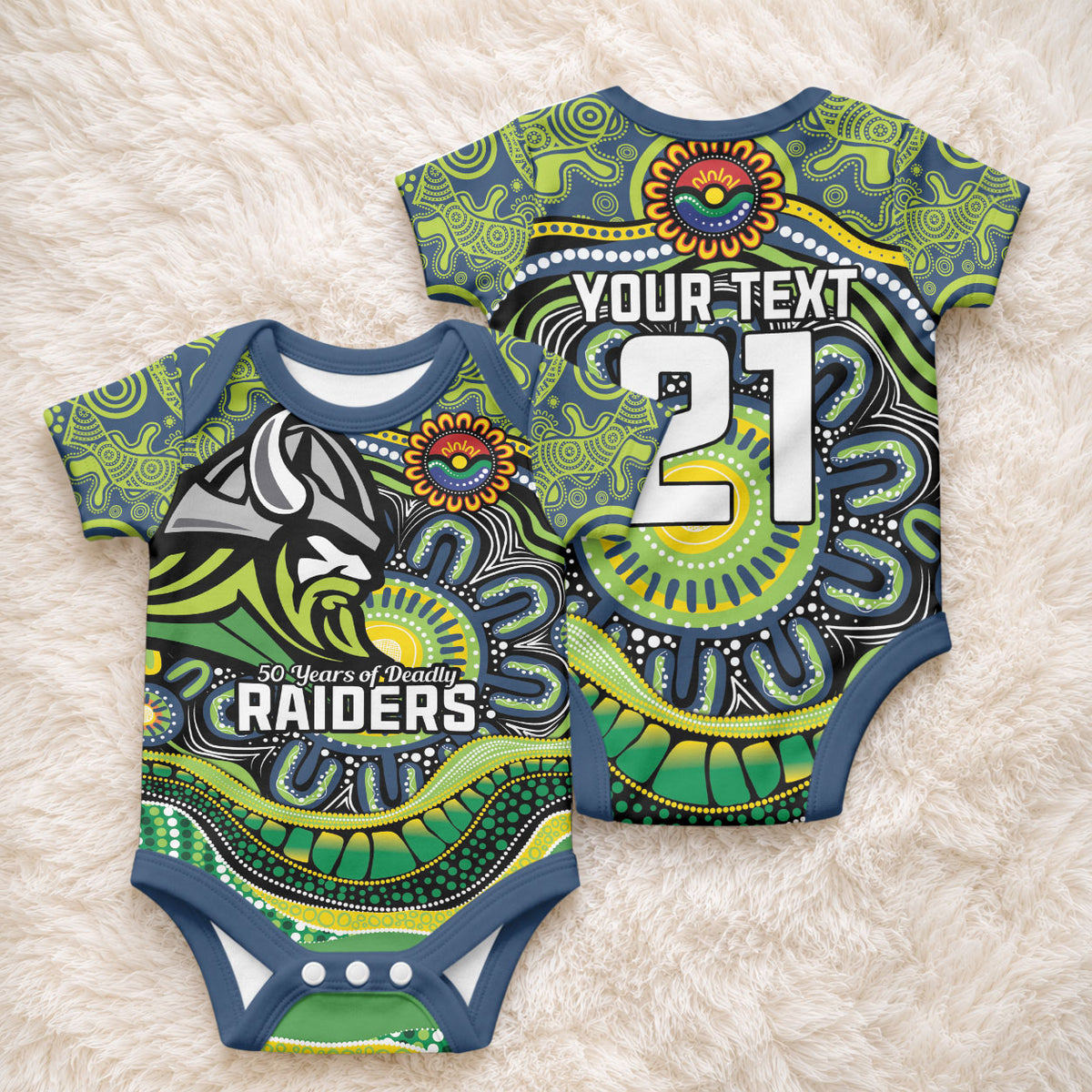 Custom Canberra Honouring First Nations Baby Onesie NAIDOC 2026 Deadly 50 Years