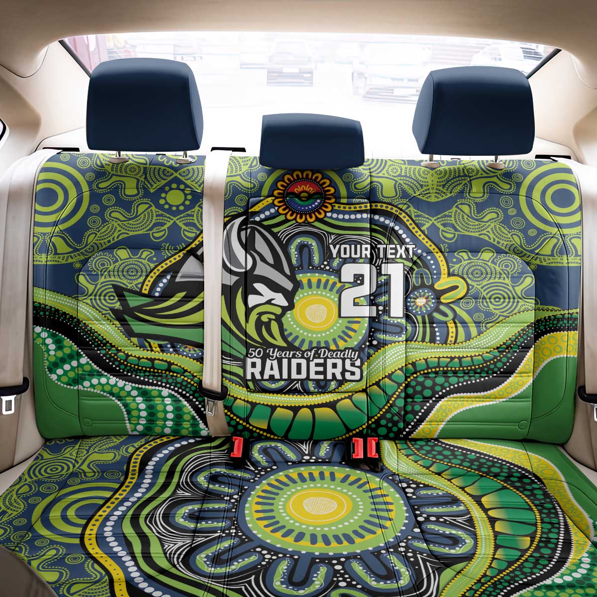 Custom Canberra Honouring First Nations Back Car Seat Cover NAIDOC 2026 Deadly 50 Years