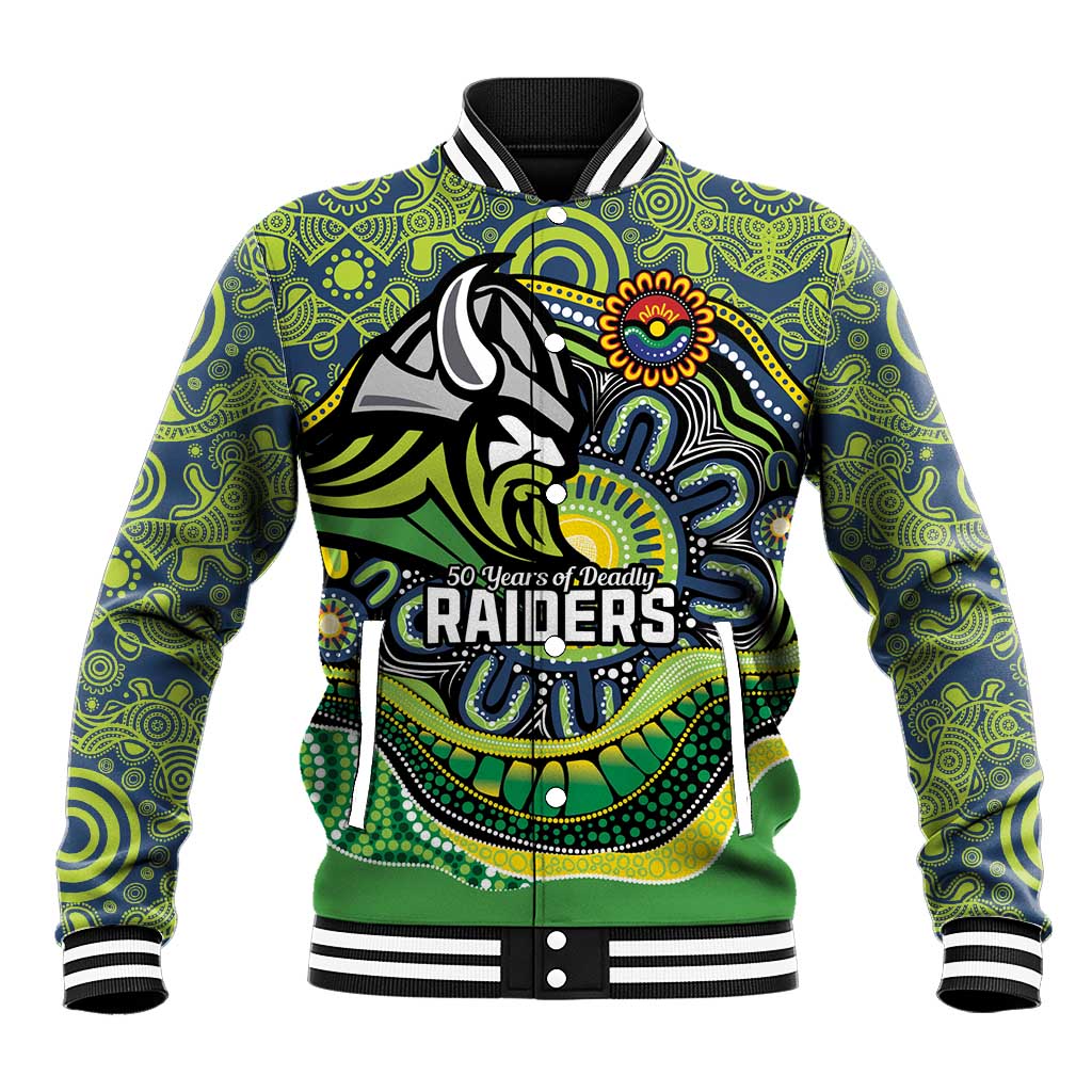 Custom Canberra Honouring First Nations Baseball Jacket NAIDOC 2026 Deadly 50 Years