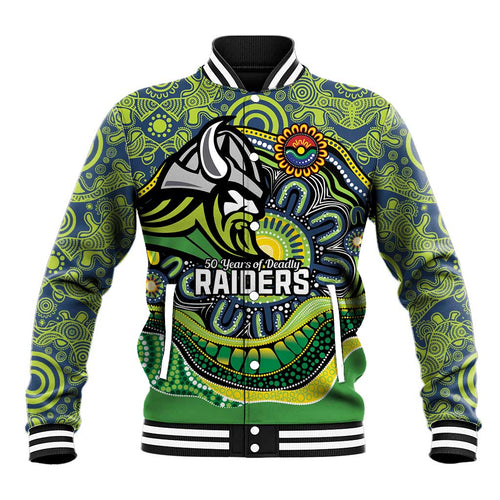 Custom Canberra Honouring First Nations Baseball Jacket NAIDOC 2026 Deadly 50 Years