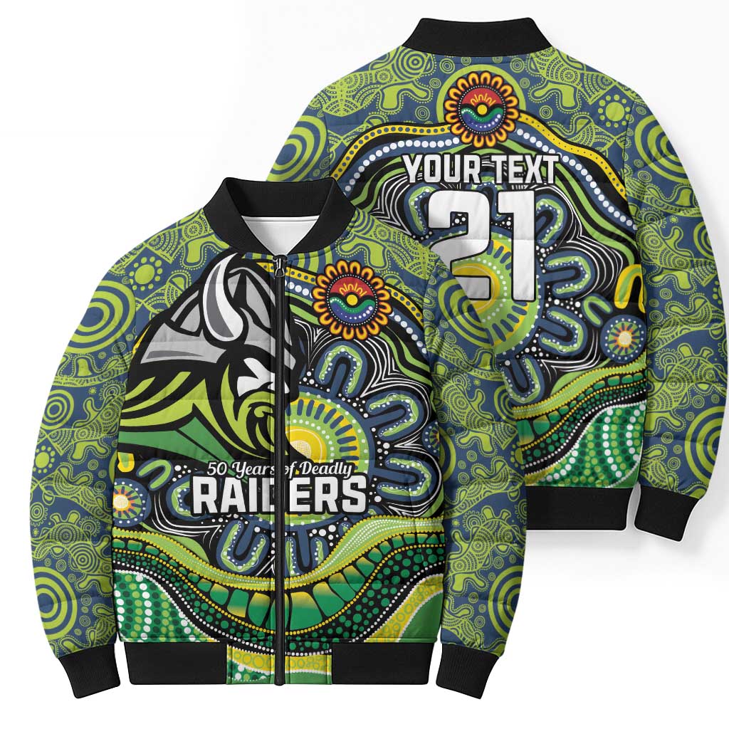 Custom Canberra Honouring First Nations Bomber Puffer Jacket NAIDOC 2026 Deadly 50 Years