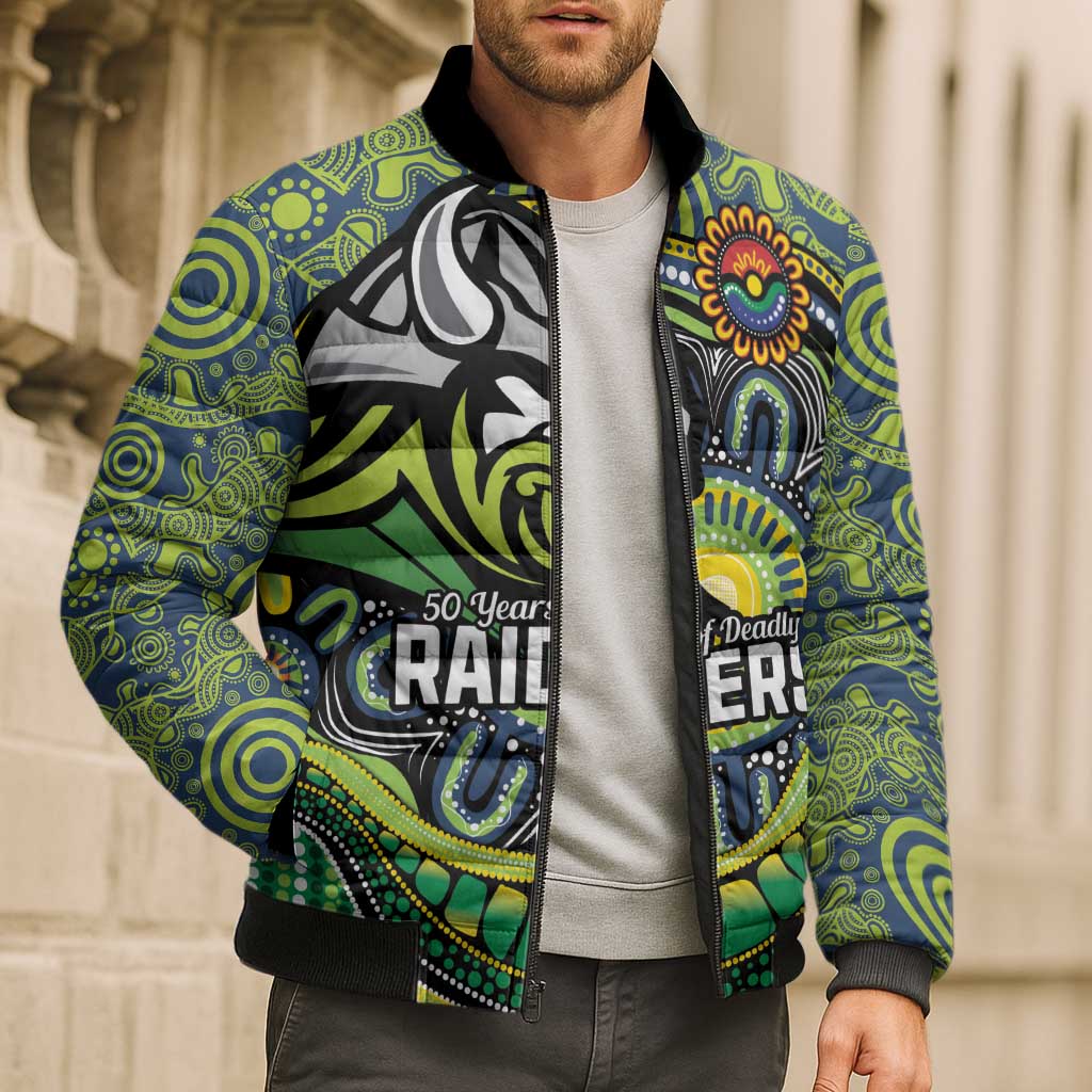 Custom Canberra Honouring First Nations Bomber Puffer Jacket NAIDOC 2026 Deadly 50 Years