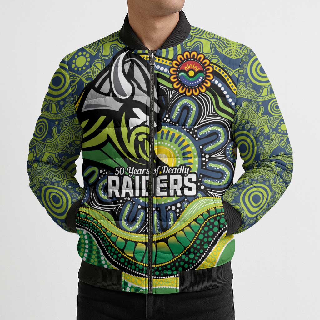 Custom Canberra Honouring First Nations Bomber Puffer Jacket NAIDOC 2026 Deadly 50 Years