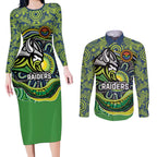 Custom Canberra Honouring First Nations Couples Matching Long Sleeve Bodycon Dress and Long Sleeve Button Shirt NAIDOC 2026 Deadly 50 Years