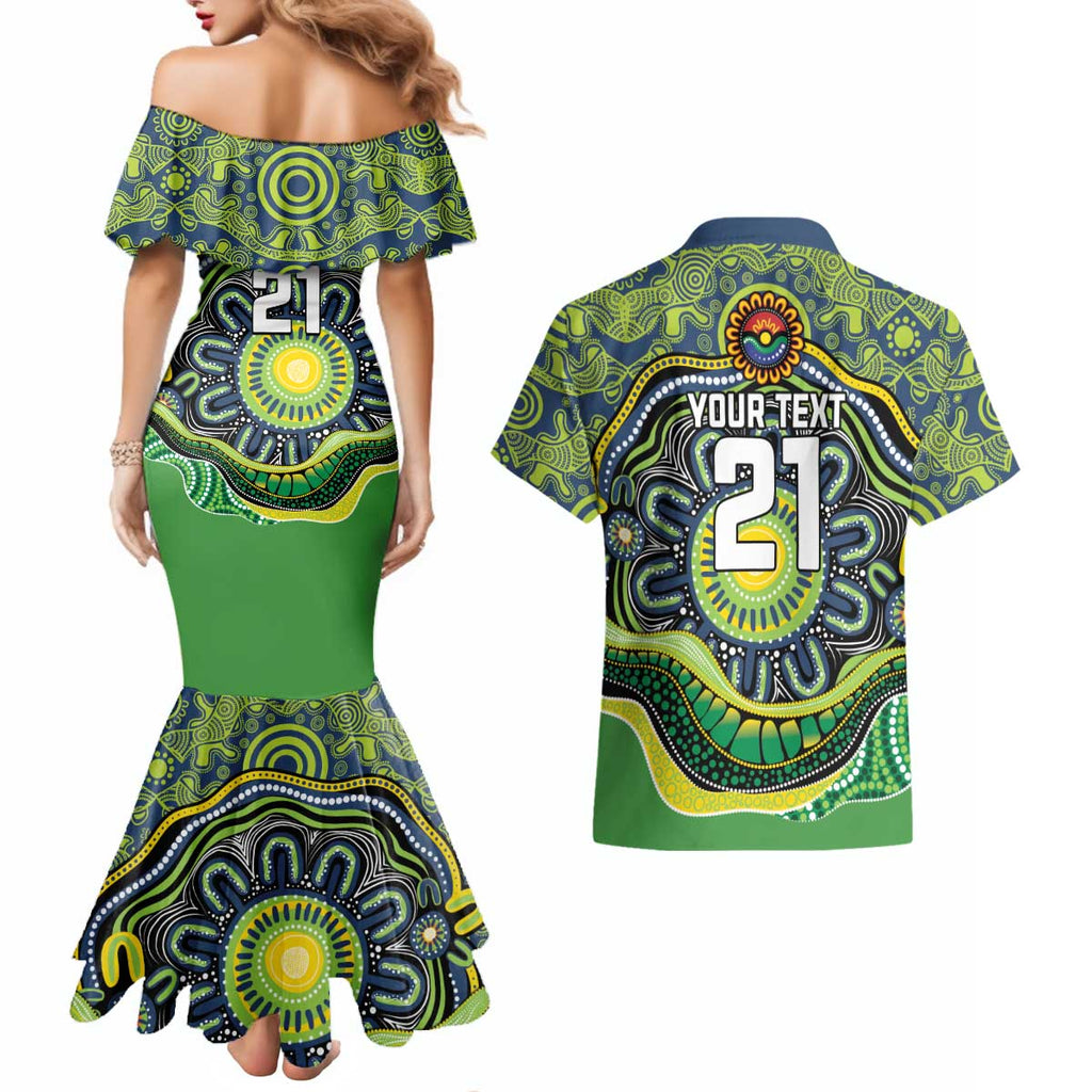 Custom Canberra Honouring First Nations Couples Matching Mermaid Dress and Hawaiian Shirt NAIDOC 2026 Deadly 50 Years