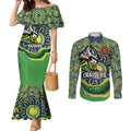 Custom Canberra Honouring First Nations Couples Matching Mermaid Dress and Long Sleeve Button Shirt NAIDOC 2026 Deadly 50 Years