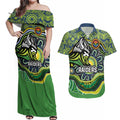 Custom Canberra Honouring First Nations Couples Matching Off Shoulder Maxi Dress and Hawaiian Shirt NAIDOC 2026 Deadly 50 Years