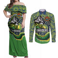 Custom Canberra Honouring First Nations Couples Matching Off Shoulder Maxi Dress and Long Sleeve Button Shirt NAIDOC 2026 Deadly 50 Years