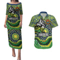 Custom Canberra Honouring First Nations Couples Matching Puletasi and Hawaiian Shirt NAIDOC 2026 Deadly 50 Years