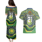 Custom Canberra Honouring First Nations Couples Matching Puletasi and Hawaiian Shirt NAIDOC 2026 Deadly 50 Years