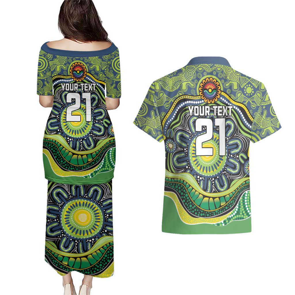 Custom Canberra Honouring First Nations Couples Matching Puletasi and Hawaiian Shirt NAIDOC 2026 Deadly 50 Years