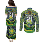 Custom Canberra Honouring First Nations Couples Matching Puletasi and Long Sleeve Button Shirt NAIDOC 2026 Deadly 50 Years