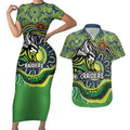 Custom Canberra Honouring First Nations Couples Matching Short Sleeve Bodycon Dress and Hawaiian Shirt NAIDOC 2026 Deadly 50 Years