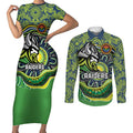 Custom Canberra Honouring First Nations Couples Matching Short Sleeve Bodycon Dress and Long Sleeve Button Shirt NAIDOC 2026 Deadly 50 Years