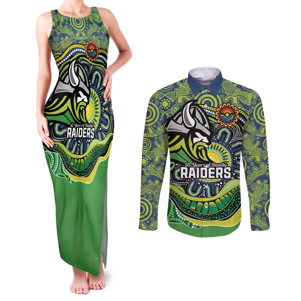 Custom Canberra Honouring First Nations Couples Matching Tank Maxi Dress and Long Sleeve Button Shirt NAIDOC 2026 Deadly 50 Years