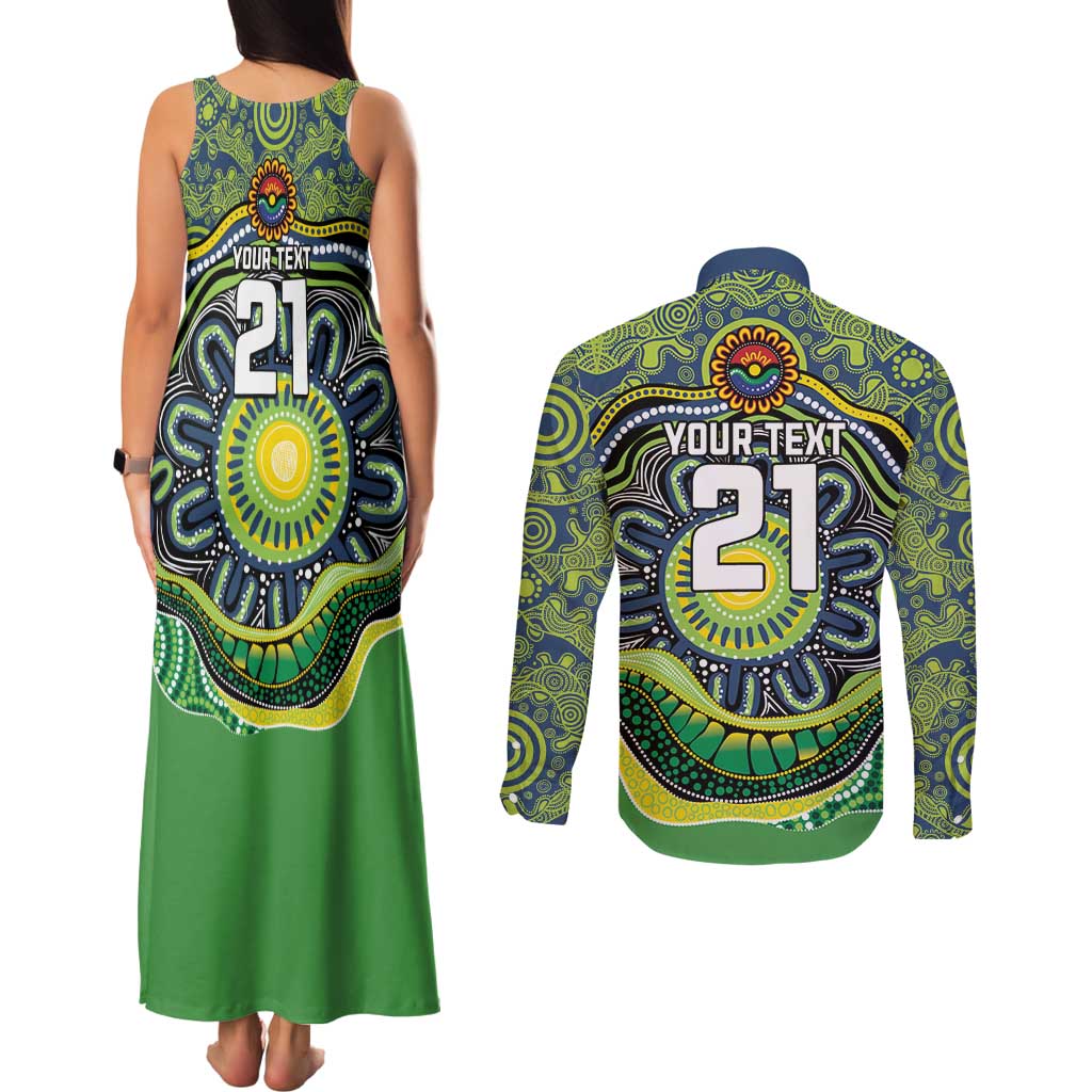 Custom Canberra Honouring First Nations Couples Matching Tank Maxi Dress and Long Sleeve Button Shirt NAIDOC 2026 Deadly 50 Years