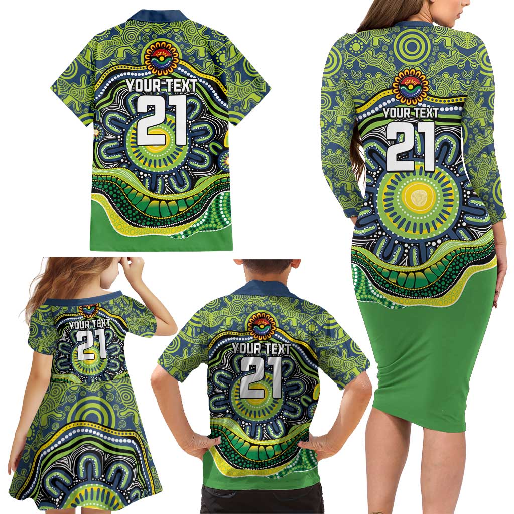 Custom Canberra Honouring First Nations Family Matching Long Sleeve Bodycon Dress and Hawaiian Shirt NAIDOC 2026 Deadly 50 Years