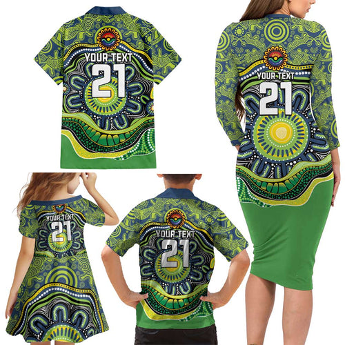 Custom Canberra Honouring First Nations Family Matching Long Sleeve Bodycon Dress and Hawaiian Shirt NAIDOC 2026 Deadly 50 Years