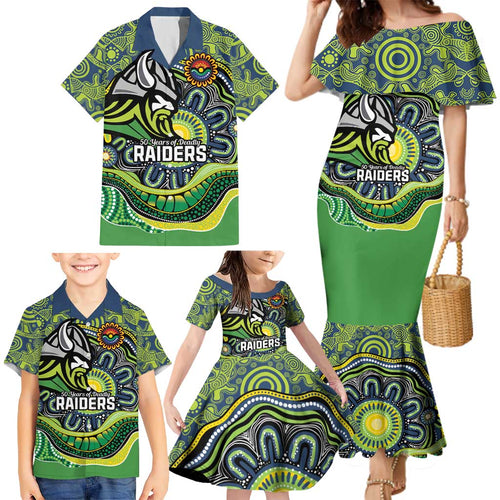 Custom Canberra Honouring First Nations Family Matching Mermaid Dress and Hawaiian Shirt NAIDOC 2026 Deadly 50 Years