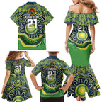Custom Canberra Honouring First Nations Family Matching Mermaid Dress and Hawaiian Shirt NAIDOC 2026 Deadly 50 Years