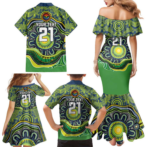 Custom Canberra Honouring First Nations Family Matching Mermaid Dress and Hawaiian Shirt NAIDOC 2026 Deadly 50 Years
