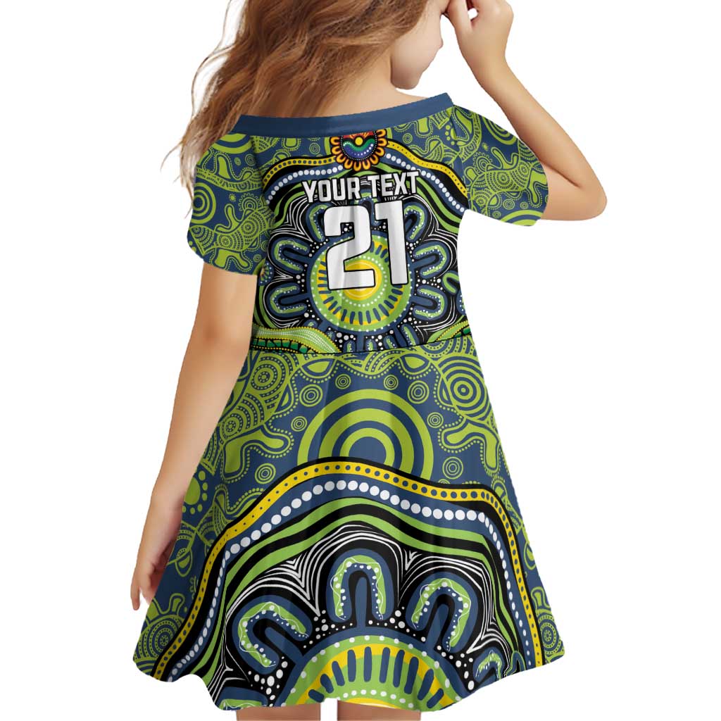 Custom Canberra Honouring First Nations Family Matching Off The Shoulder Long Sleeve Dress and Hawaiian Shirt NAIDOC 2026 Deadly 50 Years