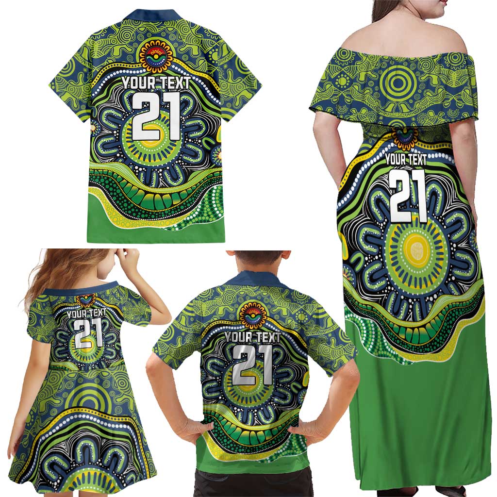 Custom Canberra Honouring First Nations Family Matching Off Shoulder Maxi Dress and Hawaiian Shirt NAIDOC 2026 Deadly 50 Years