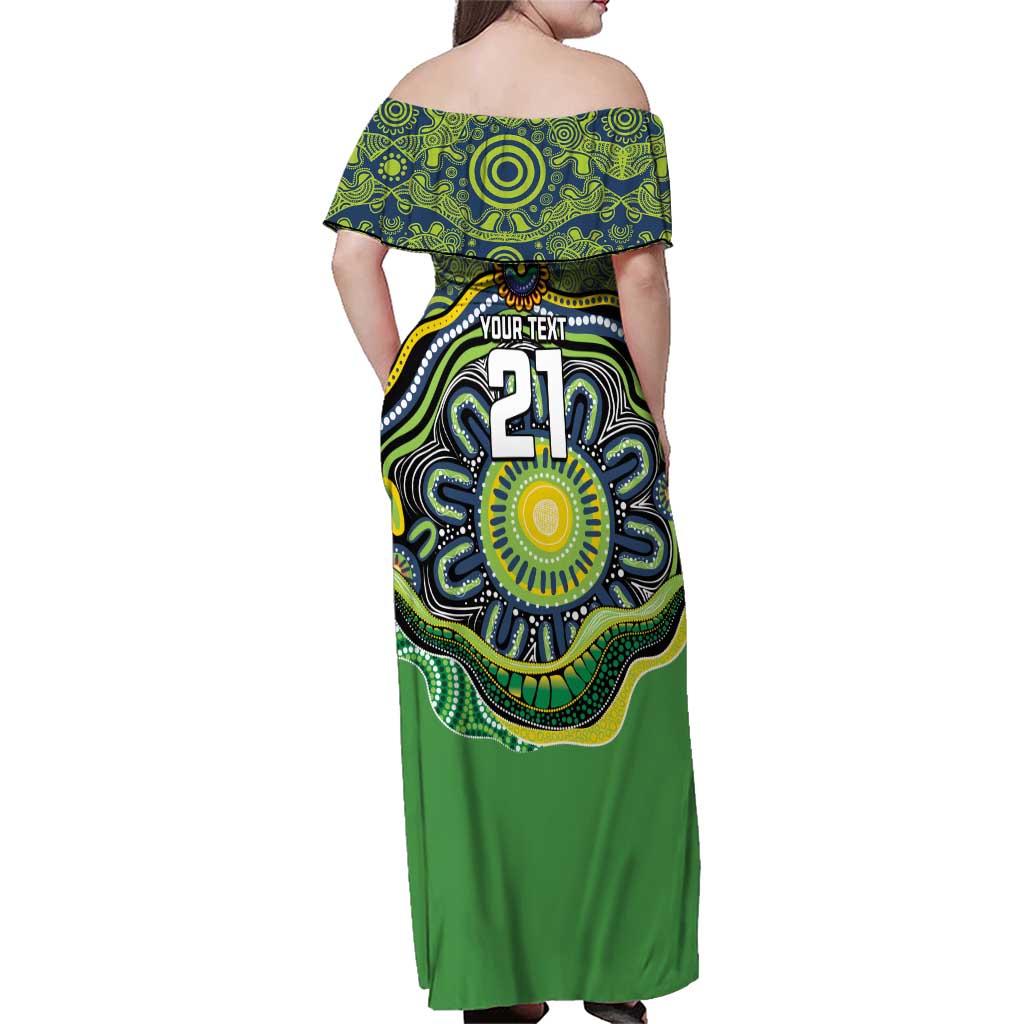 Custom Canberra Honouring First Nations Family Matching Off Shoulder Maxi Dress and Hawaiian Shirt NAIDOC 2026 Deadly 50 Years