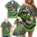 Custom Canberra Honouring First Nations Family Matching Off Shoulder Short Dress and Hawaiian Shirt NAIDOC 2026 Deadly 50 Years