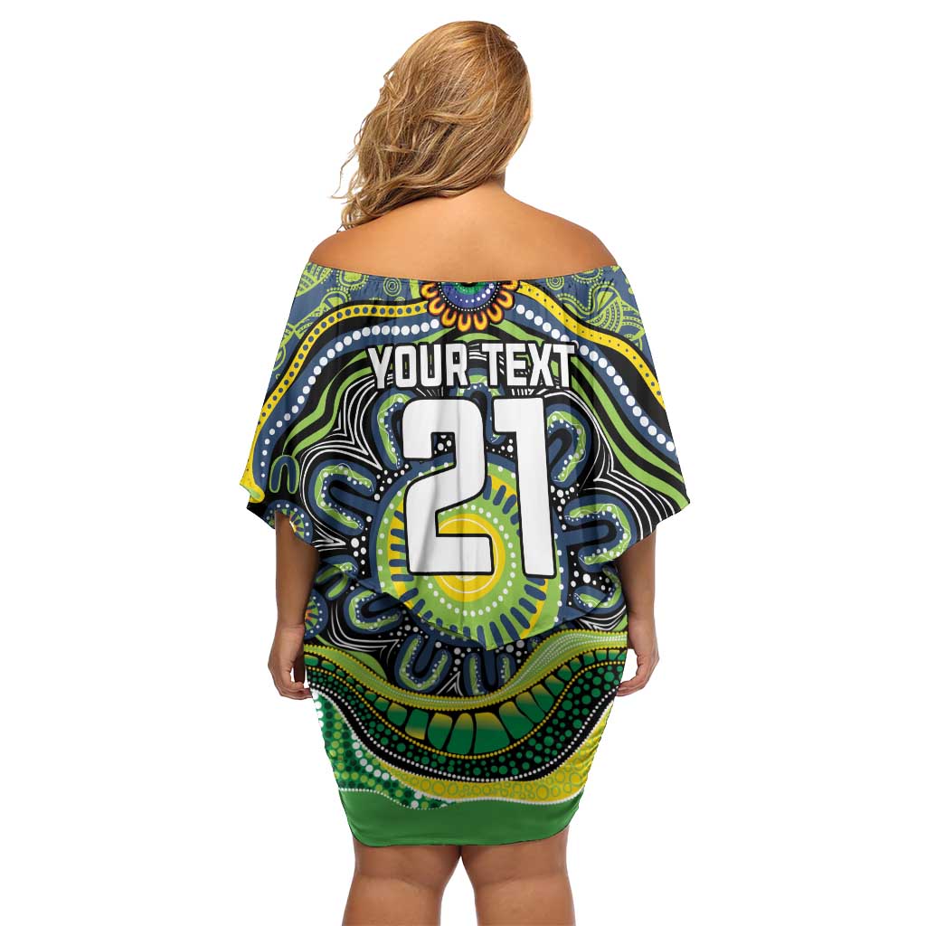 Custom Canberra Honouring First Nations Family Matching Off Shoulder Short Dress and Hawaiian Shirt NAIDOC 2026 Deadly 50 Years