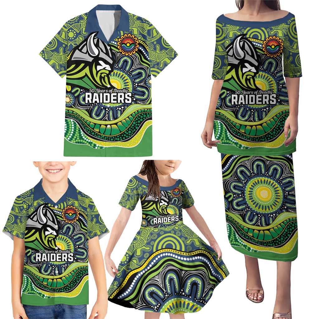 Custom Canberra Honouring First Nations Family Matching Puletasi and Hawaiian Shirt NAIDOC 2026 Deadly 50 Years