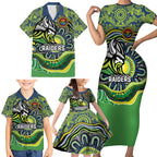 Custom Canberra Honouring First Nations Family Matching Short Sleeve Bodycon Dress and Hawaiian Shirt NAIDOC 2026 Deadly 50 Years