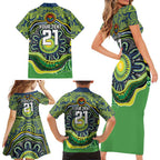 Custom Canberra Honouring First Nations Family Matching Short Sleeve Bodycon Dress and Hawaiian Shirt NAIDOC 2026 Deadly 50 Years
