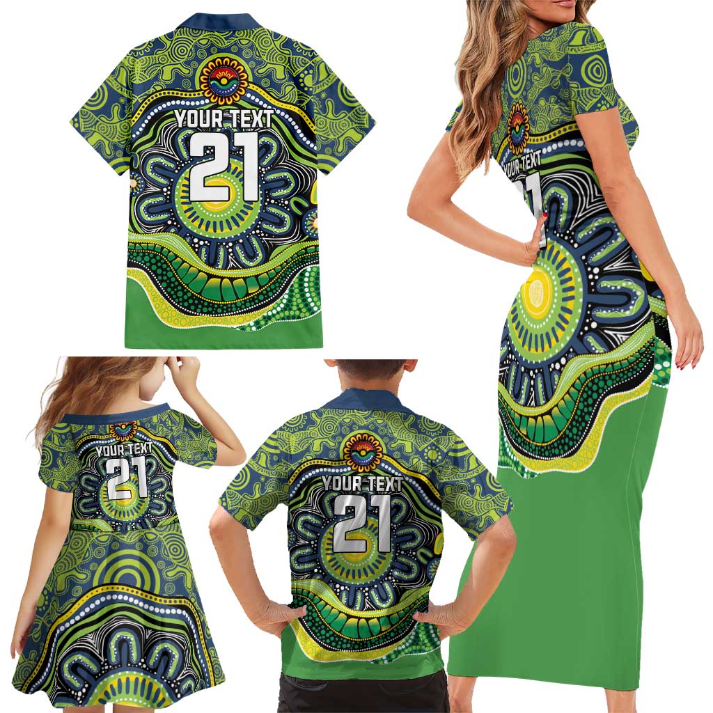 Custom Canberra Honouring First Nations Family Matching Short Sleeve Bodycon Dress and Hawaiian Shirt NAIDOC 2026 Deadly 50 Years