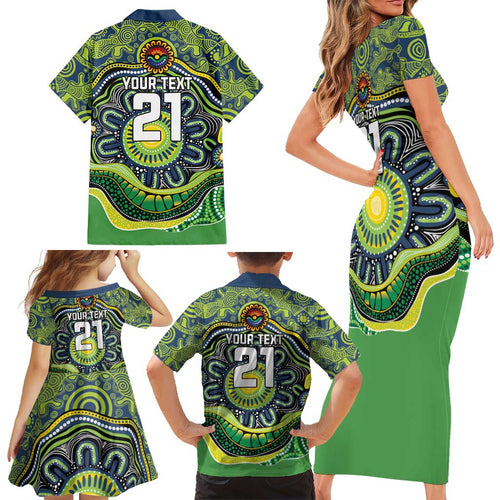 Custom Canberra Honouring First Nations Family Matching Short Sleeve Bodycon Dress and Hawaiian Shirt NAIDOC 2026 Deadly 50 Years