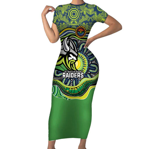 Custom Canberra Honouring First Nations Family Matching Short Sleeve Bodycon Dress and Hawaiian Shirt NAIDOC 2026 Deadly 50 Years