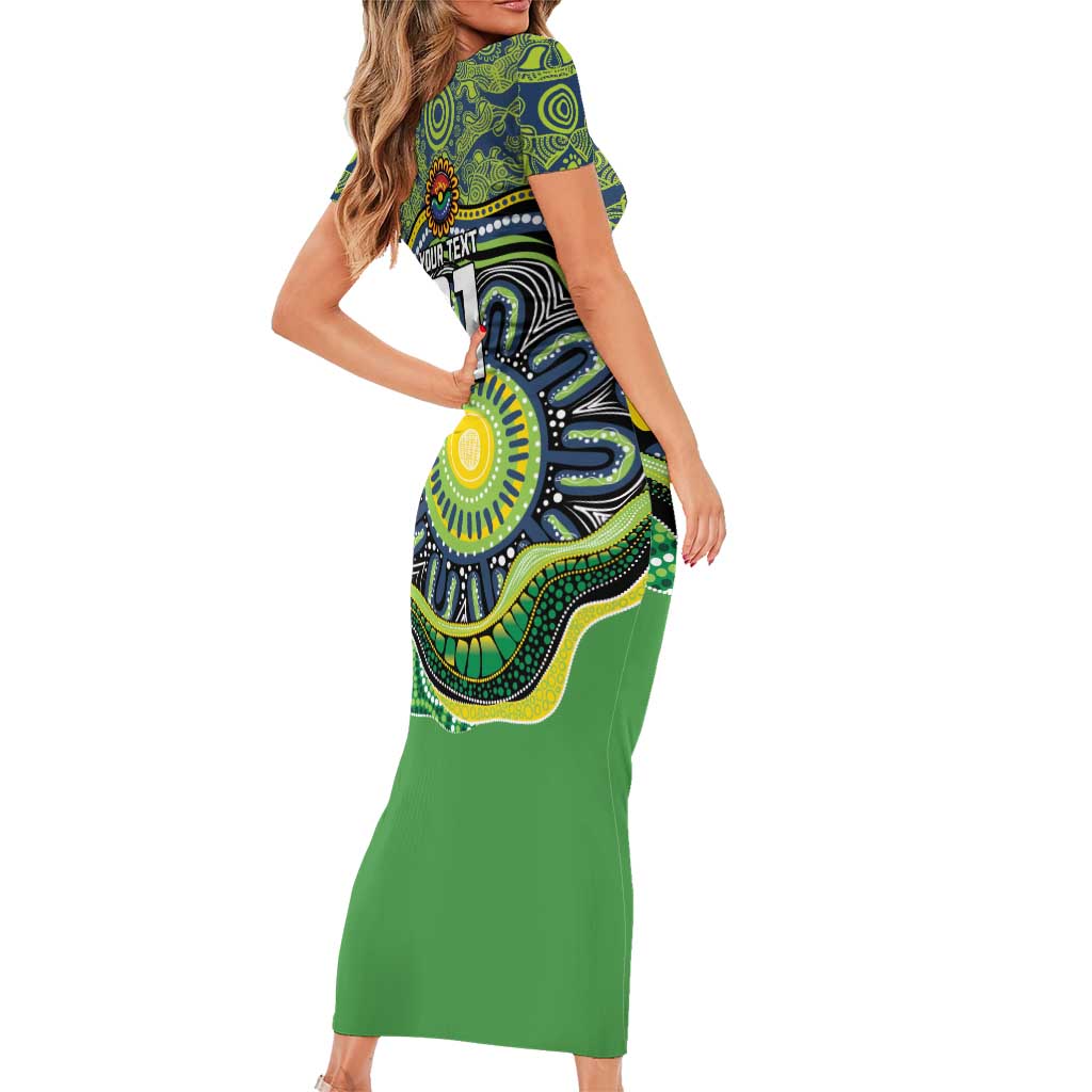 Custom Canberra Honouring First Nations Family Matching Short Sleeve Bodycon Dress and Hawaiian Shirt NAIDOC 2026 Deadly 50 Years