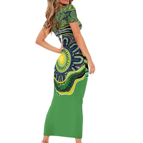 Custom Canberra Honouring First Nations Family Matching Short Sleeve Bodycon Dress and Hawaiian Shirt NAIDOC 2026 Deadly 50 Years