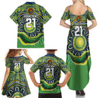 Custom Canberra Honouring First Nations Family Matching Summer Maxi Dress and Hawaiian Shirt NAIDOC 2026 Deadly 50 Years