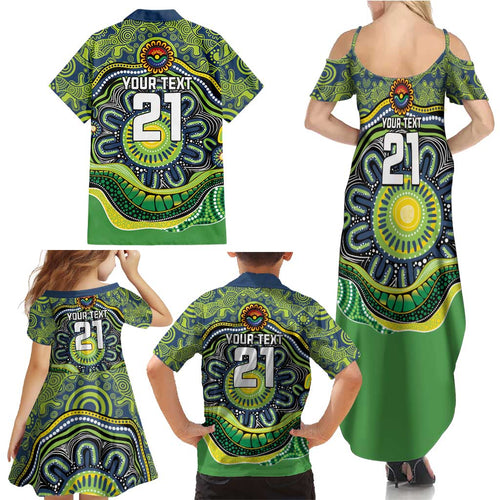 Custom Canberra Honouring First Nations Family Matching Summer Maxi Dress and Hawaiian Shirt NAIDOC 2026 Deadly 50 Years