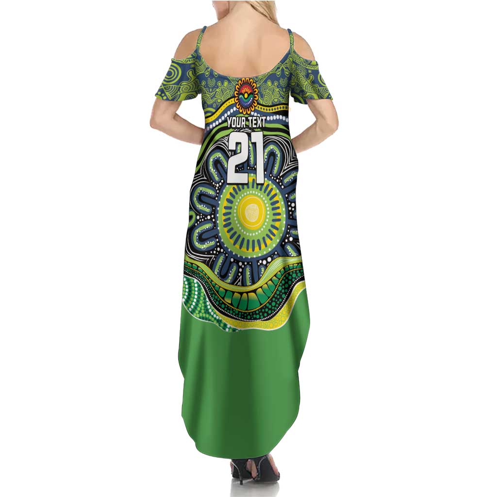 Custom Canberra Honouring First Nations Family Matching Summer Maxi Dress and Hawaiian Shirt NAIDOC 2026 Deadly 50 Years